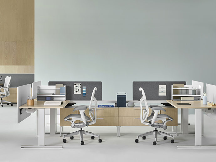 Open concept work stations